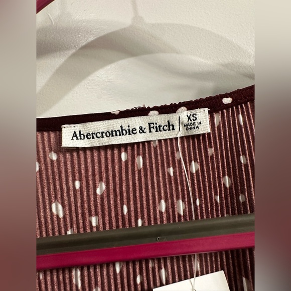 Abercrombie Satin Plisse A-Line Pleated Wrap Mini Dress - Picture 4 of 5